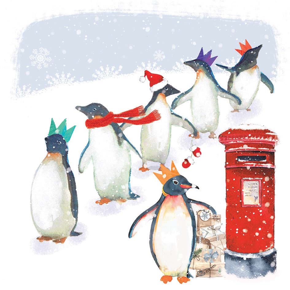 Penguin Postal Parade Charity Christmas Cards Type 1 Diabetes JDRF penguin-postal-parade-charity-christmas-cards-type-1-diabetes-jdrf